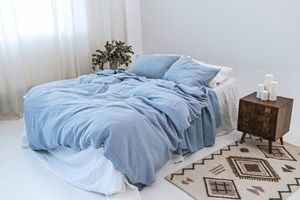 Premium 100% Cotton <b>Bedcover</b> Set | Eco-Friendly Breathable Organic | Superior Quality Luxury Bedding Embroidered Apparel - Product Image 3
