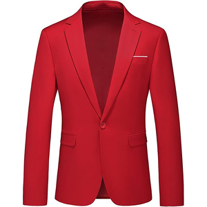Blazer de Costume de Mariage Homme Grande Taille Simple Boutonnage Haute Qualité Coupe Slim Imperméable Coupe-Vent Anti-Plis Personnalisable - Product Image 2