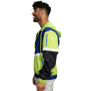 Chaqueta Cortavientos Retro Personalizada al por Mayor, Ligera, Estilo Años 80 y 90, Impermeable, de Lona, para Exteriores, con Diseños Coloridos - Product Image 2