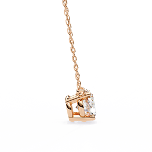 Pendentif Panier en Or avec Diamant de Laboratoire Solitaire Sertie à Griffes, Chaîne Classique à Maillons, Bijoux Fins, Vente Directe Fabricant - Product Image 6