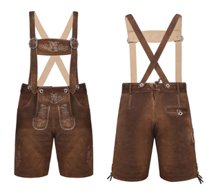 Custom Made Bavarian Fashion Lederhosen Men's Custom Oktoberfest <b>Shorts</b> Embroidered Traditional German Lederhosen - Product Image 3
