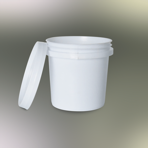 Cubo Cilíndrico Blanco de Plástico PP Folin con Tapa Hermética, Capacidad de 1L, Ecológico, para Almacenamiento de Pintura - Product Image 1