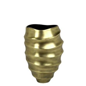 Haute tendance Meilleur produit Vase à fleurs en or pour table et décoration Pot à fleurs à usage unique au design incurvé pour la décoration - Product Image 1