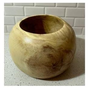 Vase à fleurs en bois écologique sculpté à la main en bois de manguier pour décoration de table, idéal pour le bureau, le salon, les cadeaux et la vente en gros - Product Image 4