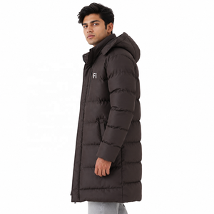 Wholesale Outdoor <b>Warm</b> Utility Bubble Coat for <b>Men</b> Custom Logo Boxy Thick Streetwear Funnel Neck Hooded Puffer <b>Men's</b> <b>Jackets</b> USA - Product Image 4