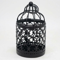 Lanterne décorative en fer forgé résistant à la rouille, sur mesure, pour centre de table, porte-bougie parfumée et décoration florale
