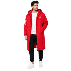 Parka de Natación OEM con Diseño Personalizado, Impermeable, con Capucha, Forro Polar Cálido, Abrigo Largo para Entrenamiento de Natación, Uso en Playa y Piscina - Product Image 4