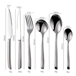 Juego de cubiertos de mango largo y delgado duradero de la mejor calidad para cubiertos de banquete de Buffet, cubiertos de decoración para comer, superventas - Product Image 6