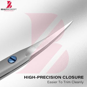 Ciseaux à cuticules ergonomiques à poignée large en acier inoxydable, coupe-précision pour une utilisation professionnelle confortable - Product Image 4