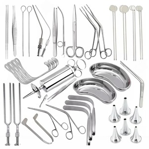 Kit d'Examen ORL Azicon de 39 Pièces en Acier Inoxydable : Instruments de Diagnostic Oreille-Nasse-Gorge, Spéculums Nasaux et Diapasons - Product Image 2