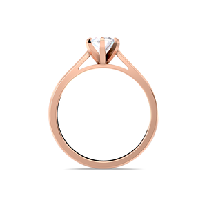 IGI Certified 1CT Marquise Cut Lab Grown Diamond Solitaire Engagement <b>Ring</b> in 9K Yellow / White & Rose Gold - Product Image 4