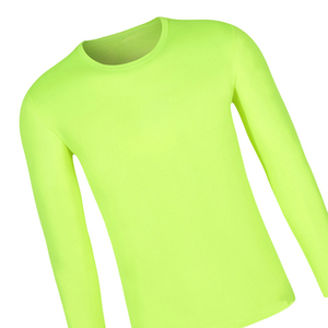 Camiseta de Manga Larga para Hombre, de Secado Rápido, Color Sólido, Cuello Redondo, Corte Ajustado, Informal, de Punto, de Poliéster - Product Image 6