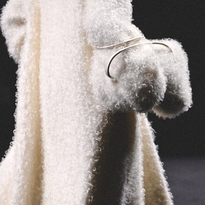 Abrigo de Invierno para Mujer, Elegante, Mezcla de Mohair CAMELA, Cuello Alto, Diseño ODM, de Vietnam, Gran Venta - Product Image 3