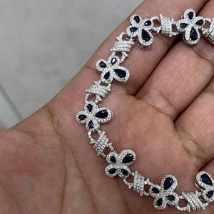 Pulsera de Moissanita con Cruz, Plata de Ley, Chapado en Oro de 18K, Estilo Iced VVS, Hip Hop, Moderna, Unisex, de Alta Gama - Product Image 2