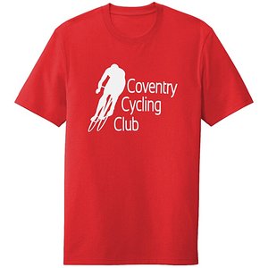 Camiseta Casual de Manga Corta para Hombre, Color Rojo, con Logo Estampado por Transferencia Térmica en la Parte Delantera, 160g, Transpirable para Verano - Product Image 1