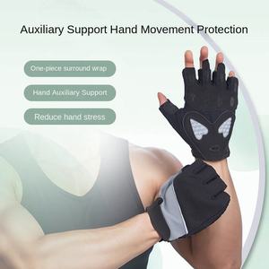 Gants d'entraînement personnalisés en spandex à demi-doigts pour hommes et femmes, respirants, antidérapants, avec fermeture magnétique, pour le badminton et le tennis - Product Image 5