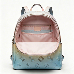 Custom Logo Printed Women's Designer Portable Laptop <b>Backpack</b> Waterproof PU Leather Zipper Closure Women's <b>Backpack</b> - Product Image 6