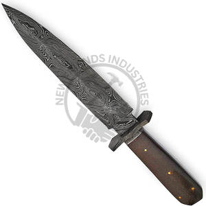 Cuchillo Dogger de Acero de Damasco Hecho a Mano, Nuevo, con Mango de Micarta y Funda, Cuchillo de Caza para Exteriores de Hoja Fija Afilada de la Mejor Calidad - Product Image 2