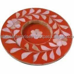 Nacre noire et blanche caboteur de thé kehwa, assiette à thé kahwa arabe incrustation de nacre, coquillage d'assiette à thé traditionnel - Product Image 4