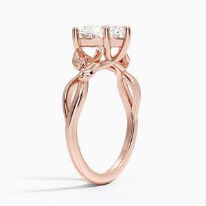 2CT Herzschliff Moissanit Verlobungsring Solitär Brautring mit Akzentfassung - Product Image 6