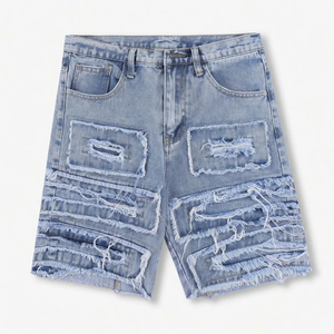 Shorts Bermuda en toile légère délavée pour homme, taille mi-haute, fermeture boutonnée, respirant, séchage rapide, écologique, style urbain, en coton TRACK - Product Image 1