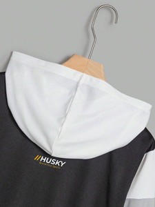 Sudadera con Capucha y Cierre de Cremallera HUSKY para Hombre, Corte Regular, Transpirable, Tejido de Poliéster, Deportiva, Invierno, Secado Rápido - Product Image 3