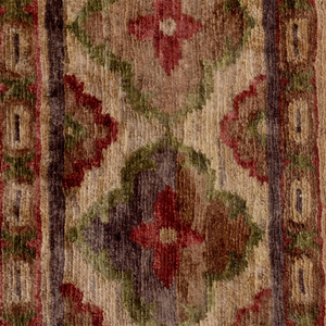 Tapis en laine Heritage Verdure moderne, tufté à la main, antidérapant, écologique, à poils épais et moyens, vert-brun vieilli, style tribal - Product Image 3