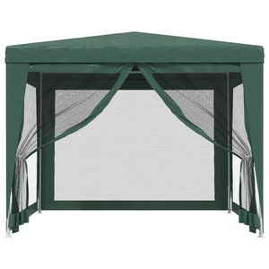 Tenda verde 9.8x9.8 'hdpe Wedding & Party con pareti laterali 4 Mesh - Product Image 3