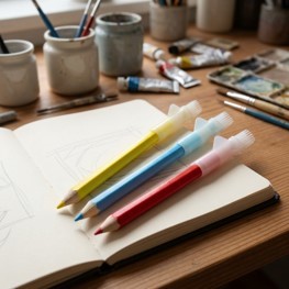 Crayon de marquage pour couture AA0121 | Crayons en tissu |   Crayons de marquage Singer pour la couture, rouge, jaune, bleu, en bois, durables pour la couture à la machine - Product Image 5