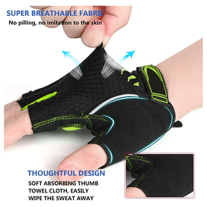 Black Neon Green Fashion Winter <b>Fingerless</b> <b>Gloves</b> Heat Transfer Printing Sports Casual Wear Spring Summer Durable Polyester - Product Image 2