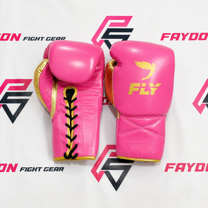 Guantes de Boxeo Personalizados con Logotipo Impreso, Color Amarillo Dorado, con Cordones, para Entrenamiento, Cuero Vacuno Genuino, Equipo de Combate para Adultos - Product Image 4
