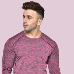 <b>Men's</b> Long Sleeve Knitted O-Neck <b>T</b>-<b>Shirt</b> Solid Color Regular Fit Quick Dry Sporty Style <b>Pink</b> <b>men</b> premium <b>t</b> <b>shirt</b> <b>men</b> - Product Image 4