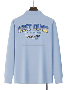 OEM al por mayor 65% algodón 35% poliéster manga larga hombres Polo camisetas personalizadas polos, hombres polos camisas - Product Image 6