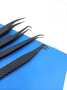 Pinzas para Pestañas de Acero Inoxidable con Punta Suave Antiestática, Herramienta de Belleza Duradera para Estilizar Pestañas con Volumen, Empaque Personalizado con Logotipo - Product Image 5