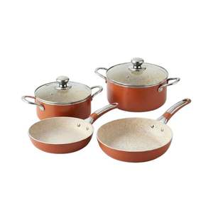 Ensemble de casseroles en aluminium antiadhésif en céramique avec couvercles en verre, compatibles lave-vaisselle et congélateur, durables, légers, poignées antidérapantes, style américain - Product Image 5