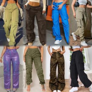 Pantalones Cargo Casuales de Primavera para Mujer, Estilo Hip Hop, Vintage, con Cordón, Holgados, Pierna Ancha, Transpirables, Estilo Y2K - Product Image 6