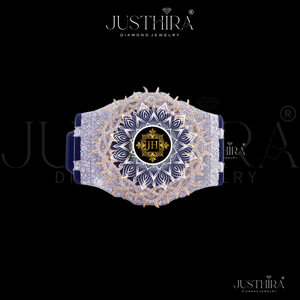 Reloj HipHop hecho a mano con diamantes Moissanite VVS para unisex, totalmente personalizable, de alta calidad con correa de caucho al mejor precio. - Product Image 1