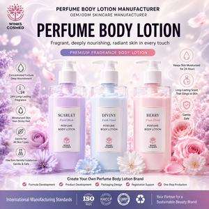 Loción Corporal Perfumada WINKS COSMED, Ácido Hialurónico Orgánico, Glutatión, Manteca de Karité, Hidratante, Aroma Floral Escarlata, Frutal y a Bayas - Product Image 4
