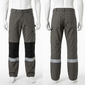 Men <b>Work</b> <b>Pant</b> 280 GSM Poly Cotton Twill Navy Blue High Visibility Reflective Panel Cargo <b>Pant</b> Custom Embroidery Print Logo - Product Image 5