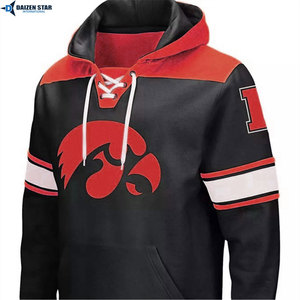 DAIZEN STAR Sweat-shirt unisexe à capuche en polaire unie, écologique, coupe classique, style décontracté hiver, impression par sublimation, avec poche - Product Image 3