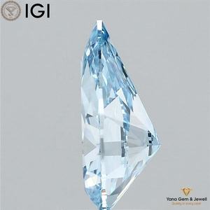 Diamante Cultivado en Laboratorio con Corte Pera, Color Azul Intenso, Claridad VVS2, 2.00 Quilates, con Certificado IGI, para Joyería - Product Image 3