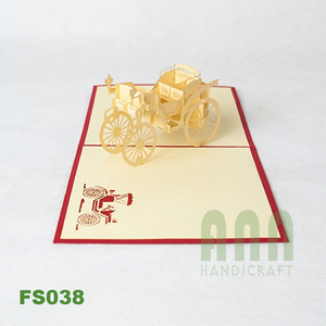 Tarjeta de Felicitación 3D Pop-up Vintage Mercedes de Alta Calidad, Hecha a Mano, con Impresión Personalizada, Artesanía en Papel, FS038 - Product Image 3