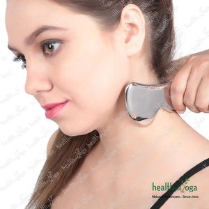 HealthAndYoga HealthAndYoga SteloLift B Shaped Steel Gua Sha <b>Tool</b> for Face and Neck <b>Massage</b> - Product Image 2