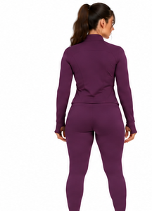 Custom Logo 3 Piece Women Yoga Set Wholesale Fitness Gym Leggings Crop Top <b>Jacket</b> Moisture Wicking Stretch Sportswear <b>Workout</b> - Product Image 6