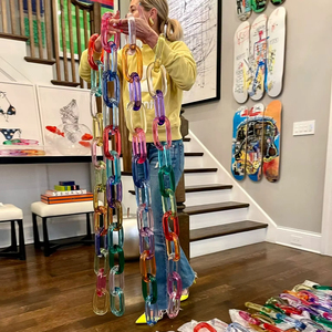 Décorations murales en chaîne de bois Art Déco personnalisées, ornements faits à la main, décorations suspendues pour la maison, prêtes pour les mariages et les festivals Diwali - Product Image 1