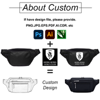 BAGNEX B4900 Riñonera Personalizada Unisex de Poliéster, Riñonera Cruzada para Correr con Cierre de Cremallera y Logotipo, Impermeable