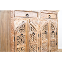 Buffet 4 portes en bois au design vintage de qualité supérieure pour le rangement Buffet en bois fait à la main Salon Meubles de luxe abordables 2024