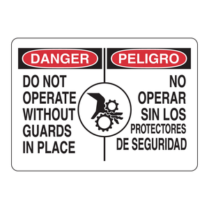 Panneau de signalisation de danger bilingue, durable et réfléchissant, pour équipement industriel et routes - Product Image 3
