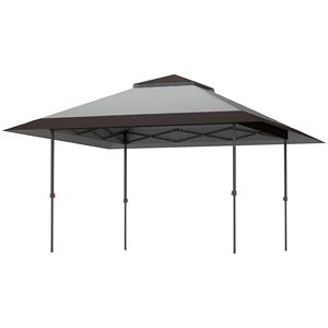 Tenda Pop-up 4x4 Metri UV50+ per Feste, Altezza Regolabile con Borsa con Ruote e 4 Sacchi di Sabbia, Colore Grigio - Product Image 1
