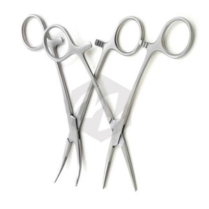 Pinces Halstead courbées en acier inoxydable de qualité supérieure, instrument chirurgical médical pour la fixation et l'hémostase en procédures vétérinaires - Product Image 3